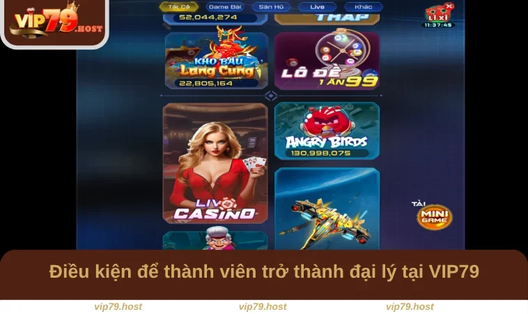 Đại Lý VIP79 2 Điều kiện để thành viên trở thành đại lý tại VIP79