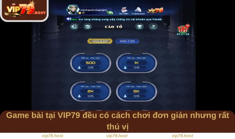Game Bài VIP79 2 Game bài tại VIP79 đều có cách chơi đơn giản nhưng rất thú vị